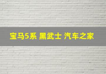 宝马5系 黑武士 汽车之家